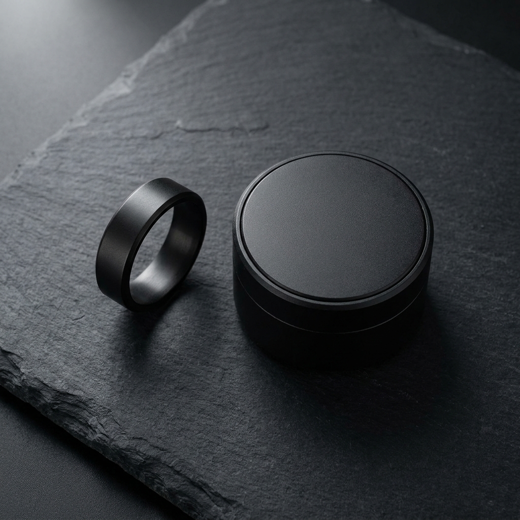 Smart Health Ring with wireless charging case