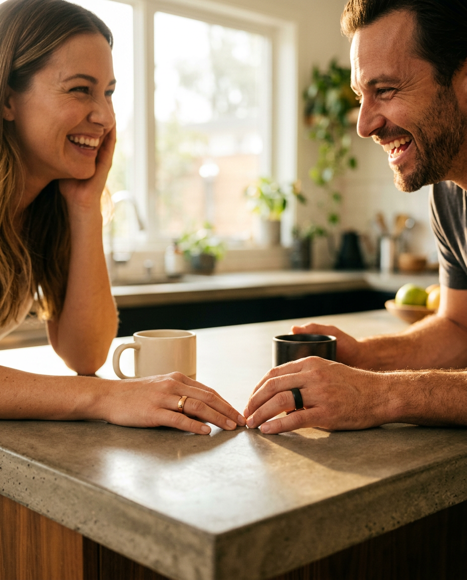 Couple wearing the Smart Health Ring
